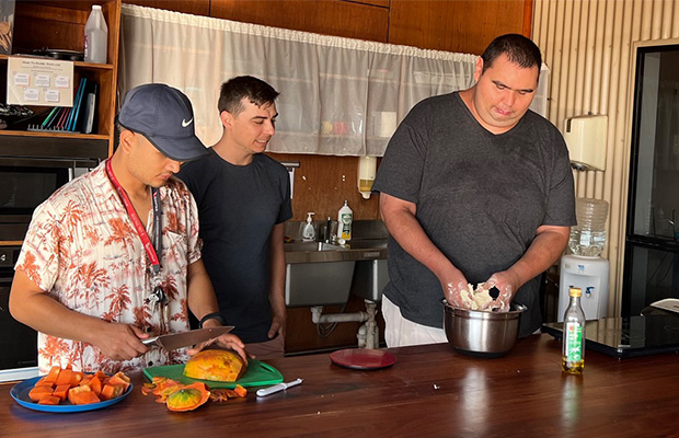 NDIS funded activities cooking session with BCNT staff